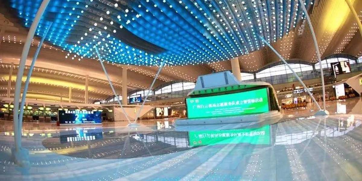 Терминал T2 аэропорта Гуанчжоу Байюнь с алюминиевой фермой Sky Stage